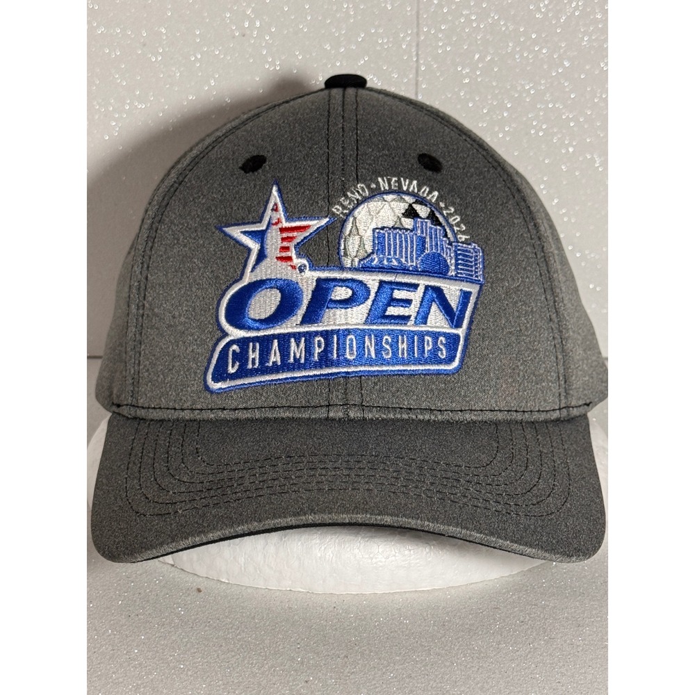 USBC 2026 Open Championships Reno Nevada Bowling Hat Gray Adjustable Cap